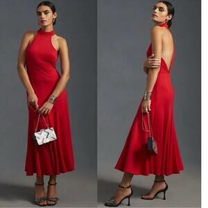 Anthropologie Maeve Dress Woman Medium Halter Midi Dress